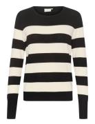 Kalizza Striped Knit Pullover Kaffe Black