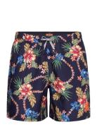 Hawaiian Print 16 Swim Short Superdry Navy