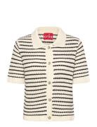 Coleencras Knit Blouse Cras Cream