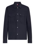 Cotton Nylon Shirt Jacket Tommy Hilfiger Navy