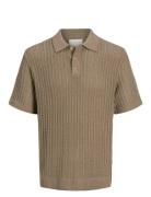 Jprccjoel Knit Polo Ss Sn Jack & J S Brown