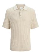 Jprccjoel Knit Polo Ss Sn Jack & J S Beige