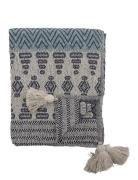 Plaid, Blå, Genanvendt Bomuld Bloomingville Blue