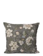 Cushion Cover Flower Linen, 50X50Cm Ceannis Black