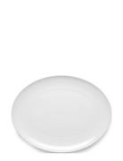 Rhombe Ovalt Serveringsfad 42X32 Hvid Lyngby Porcelæn White