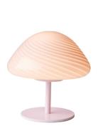Candy Mini Mush Table Lamp, Glass Head, Metal Base Rose Halo Design Pi...
