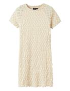 Nlfralma Ss Short Lace Dress LMTD Beige