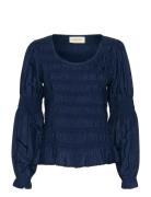 Crhenva Ls Blouse Cream Navy