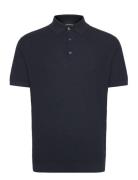 Knitted Cable Polo S/S Lindbergh Black Navy
