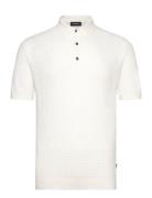 Knitted Cable Polo S/S Lindbergh Black White