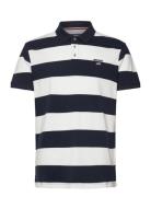 Mick Block Striped Pique Sebago Navy