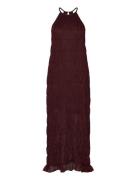 Dante6-Nelkis Smocked Halter Dress Dante6 Burgundy