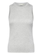 High Neck Rib Tank Top GANT Grey
