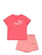 Minicats Ess Tee And Shorts Set Inf PUMA Pink