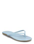 Biamexico Flip Flop Faux Leather Bianco Blue