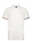 Tjm Slim Flag Cuff Polo Ext Tommy Jeans White