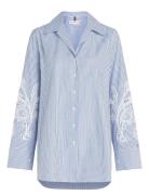 Broderie Anglaise Cotton Shirt Tommy Hilfiger Blue