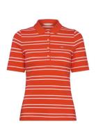 Slim Stripe Shield Ss Pique Polo GANT Red
