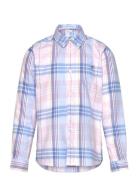 Checked Oxford Bd Ls Shirt GANT Blue
