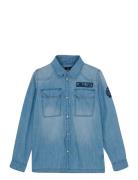 Shirt Denim Badges Indian Blue Jeans Blue