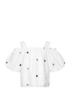 Cotton Blouse With Embroidered Details Mango White