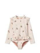 Sille Printed Swimsuit Liewood Beige