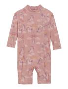 Baby Suit L/S, Aop Color Kids Pink