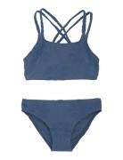 Bikini W. Structure Color Kids Blue