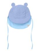 Summer Hat Ears Muslin Huttelihut Blue