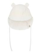 Summer Hat Ears Muslin Huttelihut Cream
