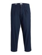 Jpstbill Jjdave Linen Blend Tap. Crop Jack & J S Navy