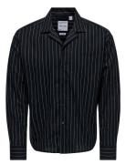 Onsemilo Casual Linen Ls Shirt 0256 ONLY & SONS Black