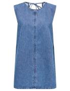 Onlvigga S/L Mini Open Back Dress Dnm ONLY Blue