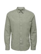 Onscaiden Life Ls Solid Linen Shirt Noos ONLY & SONS Green