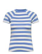Striped Print T-Shirt Mango Blue