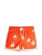 Sailing Boats Aop Swim Shorts Mini Rodini Orange