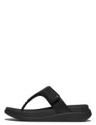 F-Mode Go Adjustable Flatform Toe-Post Sandals FitFlop Black