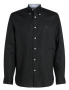 Linen Blend Solid Rf Shirt Tommy Hilfiger Black