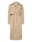 Cotton Trench Coat With Belt Mango Beige