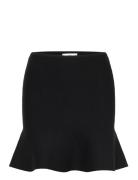 Fine-Knit Peplum Top Mango Black