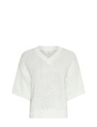 Mschhannalie 2/4 V Pullover MSCH Copenhagen White