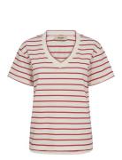 Mmnani V-Ss Stripe Tee MOS MOSH Red