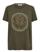 Mmzano O-Ss Embroidery Tee MOS MOSH Green