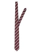 Slhlane Stripe Tie Noos Selected Burgundy