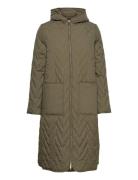 Slfnora Quilted Coat Selected Khaki