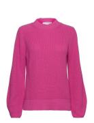 Slfleslie Ls Knit O-Neck B Selected Pink