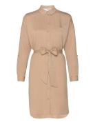 Slfkikki-Tonia Ls Short Dress B Selected Beige