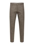 Slhslim-Oasis Linen Trs Noos Selected Brown