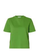 Slfessential Ss Boxy Tee Noos Selected Green
