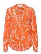 Slfsirine Ls Shirt B Selected Orange